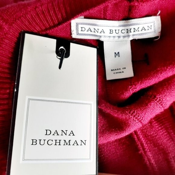 Dana Buchman Viva Wine Red A-Line Silhouette Flowy 3/4 Sleeve Midi Dress Med NWT - Picture 10 of 15